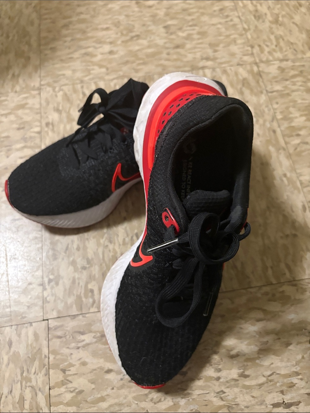 Kids Black and Red Athletic Sneakers - Performance Running Shoes